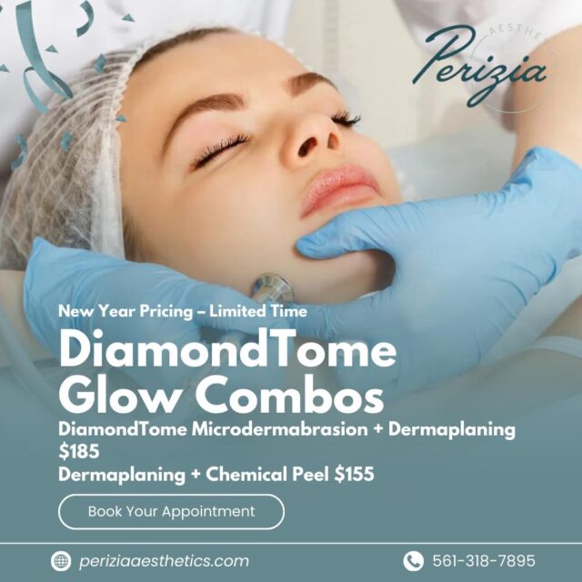 Because glowing skin never goes out of style ✨
Our DiamondTone Glow Combos deliver smooth, polished, radiant results through expert exfoliation and customized care.
🎉 New Year Special (Limited Time):
• DiamondTone + Dermaplaning — $185
• Dermaplaning + Chemical Peel — $155
Reserve your appointment today.
📍 Perizia Aesthetics | Jupiter, FL
📞 561-318-7895
#facial #medspa #diamondtome #skincare