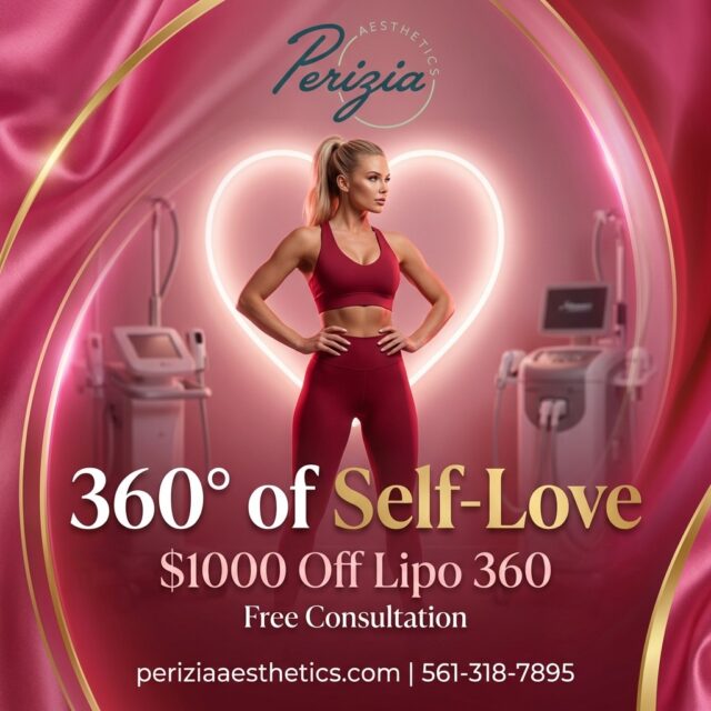 Stubborn areas won’t budge?

Our Valentine’s Special on Lipo 360 helps contour and refine your shape with a comprehensive approach.

Lipo 360 
$1,000 OFF 
FREE Consultation

Available for a limited time at Perizia Aesthetics in Jupiter, FL.

#Lipo360 #ValentinesSpecial #PeriziaAesthetics #JupiterFL #BodyContouring
